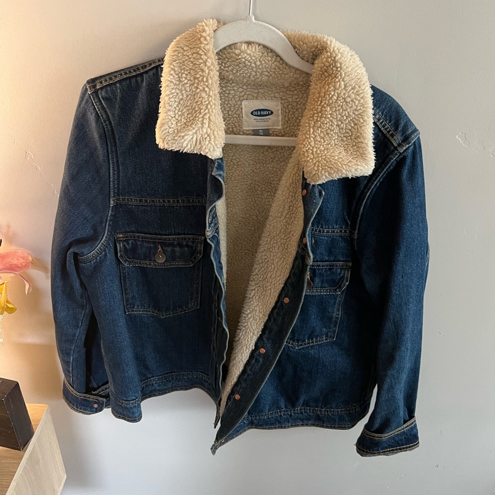 Old navy denim and Sherpa jacket